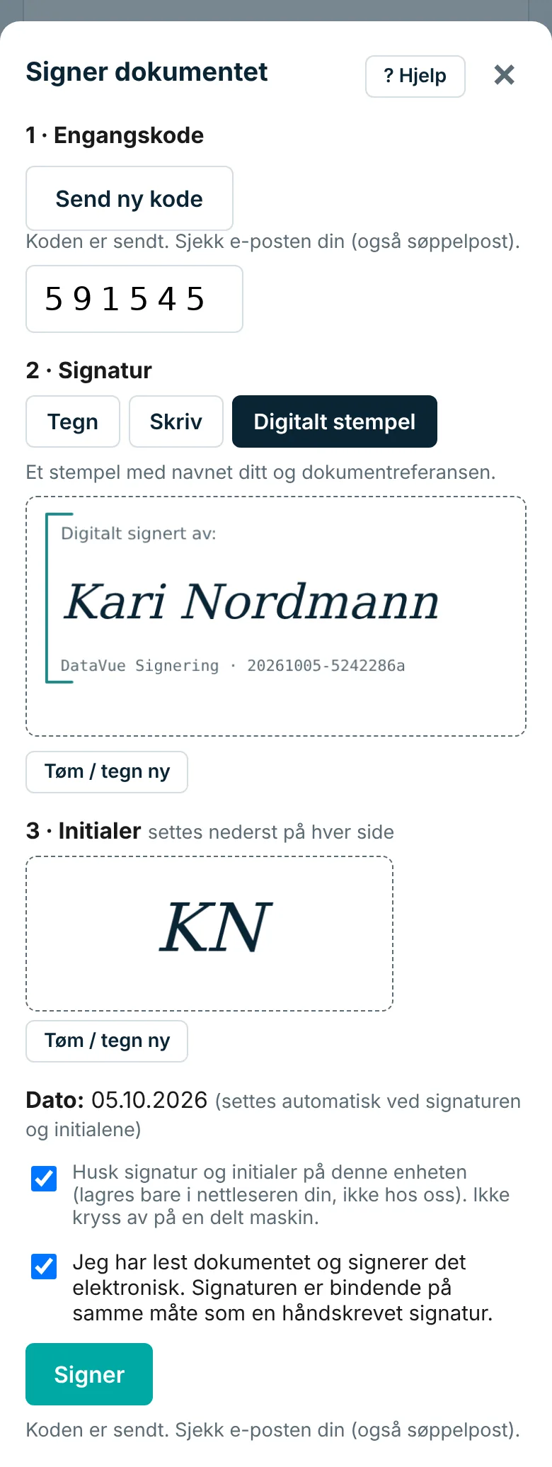 Fanen Digitalt stempel
